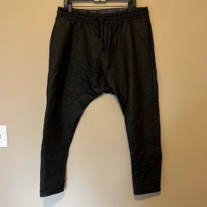 Religion Leather Joggers